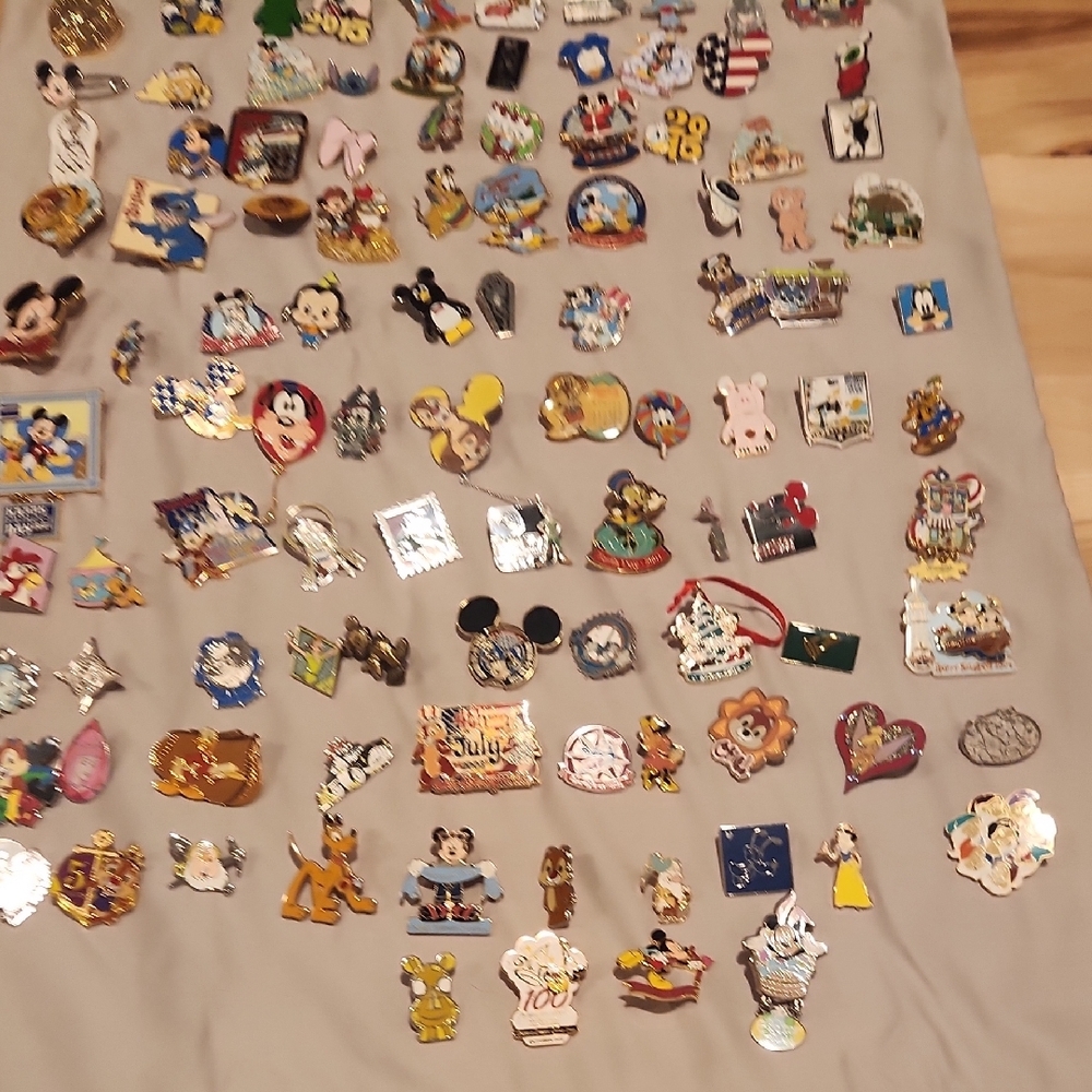 Colorful Disney Pin Collection